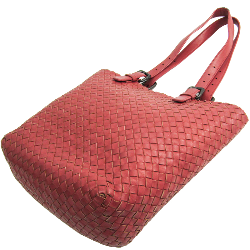 

Bottega Veneta Rose Pink Intrecciato Leather Tote