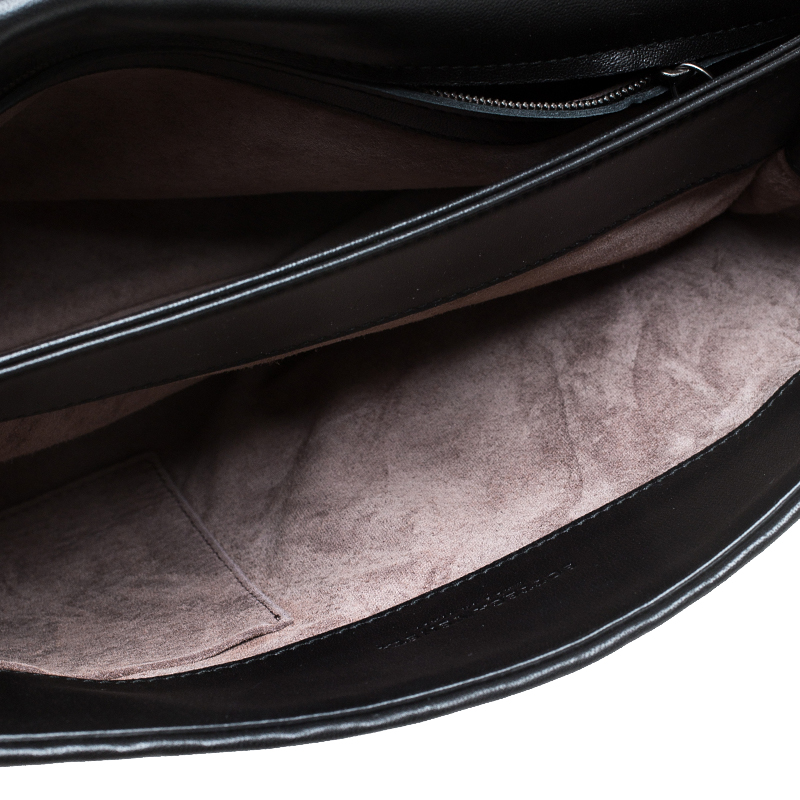 Bottega Veneta Black Leather Olimpia Chain Strap Shoulder Bag