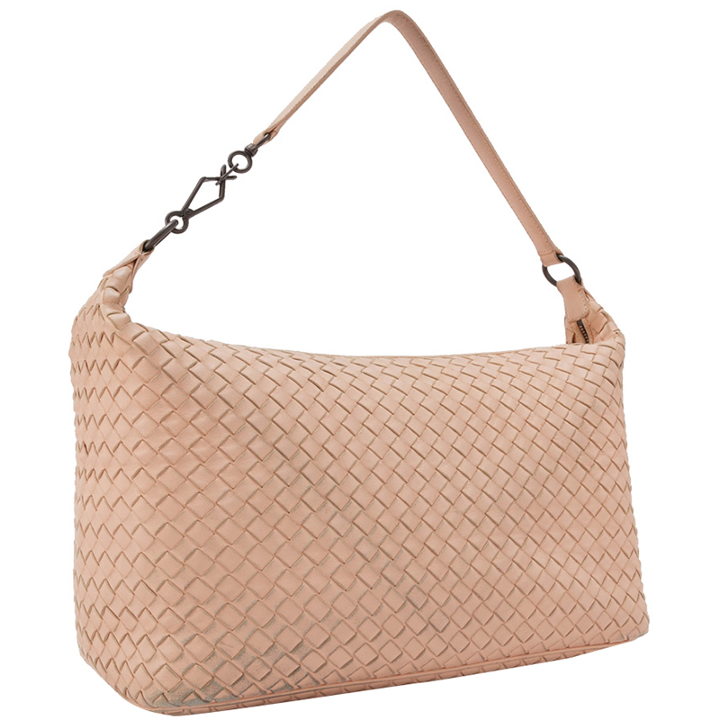 

Bottega Veneta Brown Intrecciato Nappa Leather Shoulder Bag, Beige
