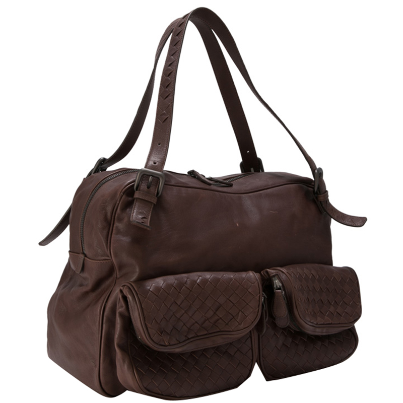 

Bottega Veneta Brown Intrecciato Nappa Leather Shoulder Bag