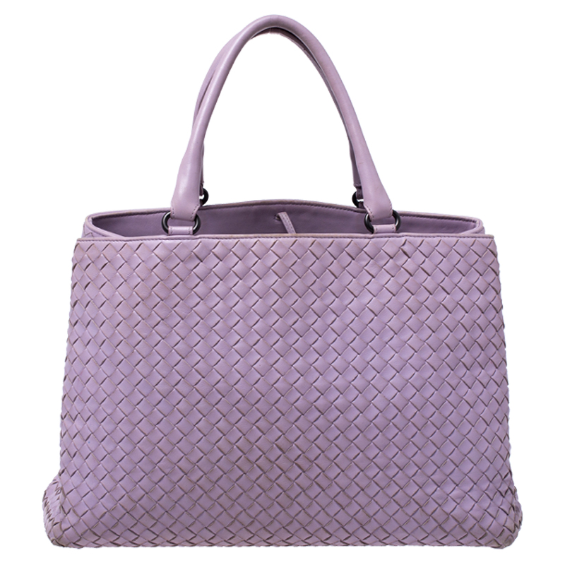 

Bottega Veneta Lilac Intrecciato Leather Tote, Purple