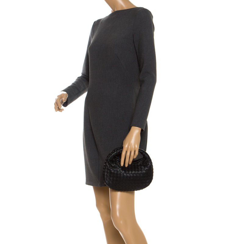 

Bottega Veneta Black Intrecciato Veneta Clutch