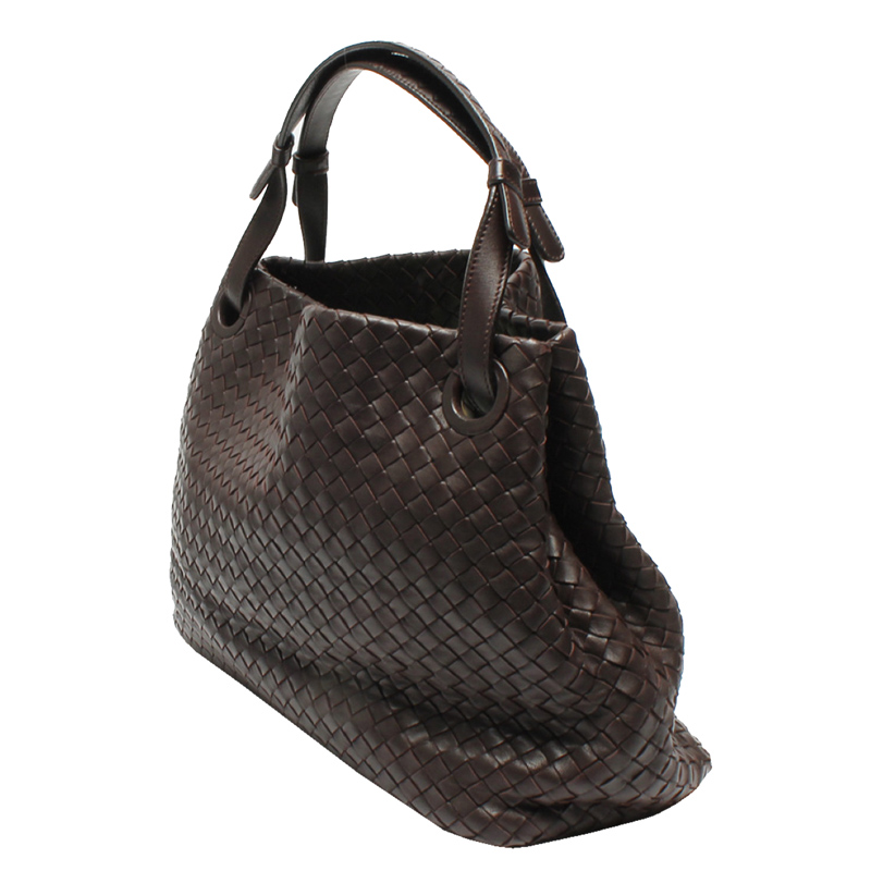 

Bottega Veneta Brown Intreciatto Nappa Leather Shoulder Bag