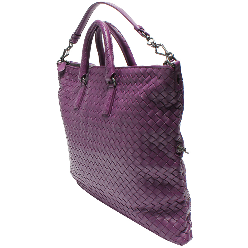 

Bottega Veneta Purple Intrecciato Leather Shoulder Bag