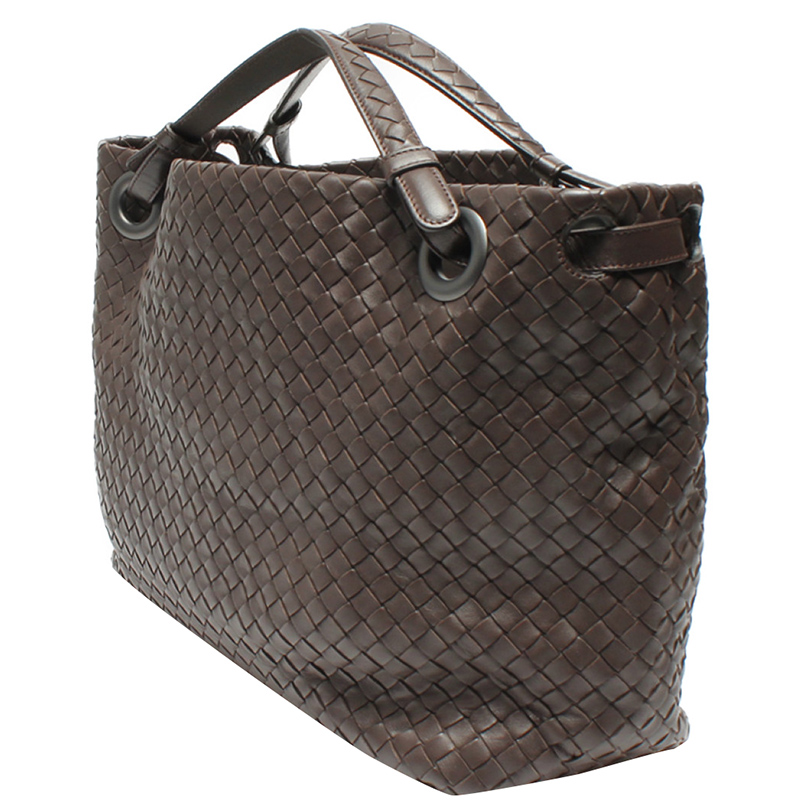 

Bottega Veneta Brown Intrecciato Leather Grada Bag