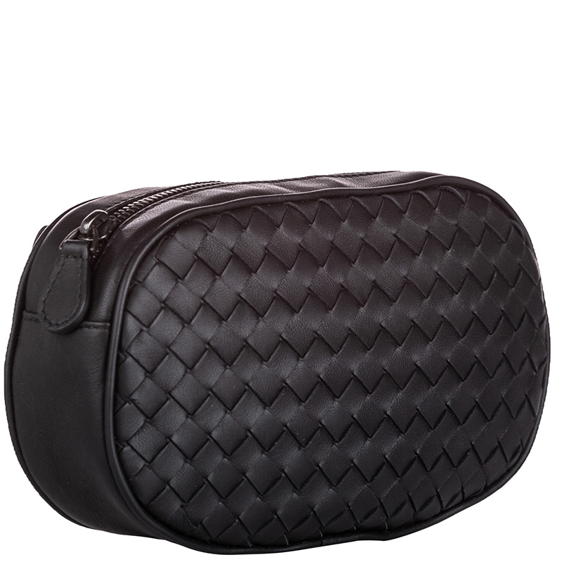 

Bottega Veneta Black Intrecciato Leather Belt Bag