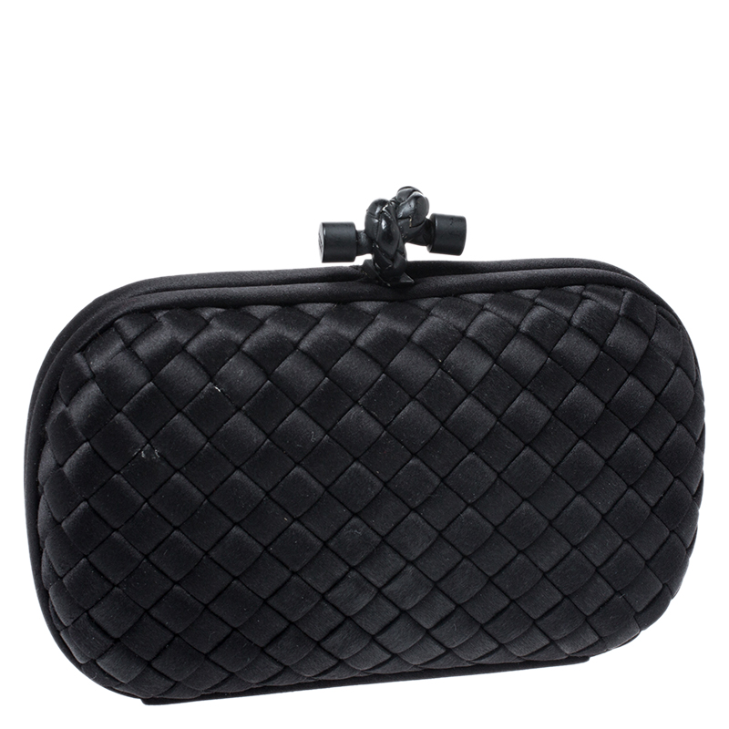 Bottega Veneta Women's Knot Intrecciato Leather Miniaudiere Clutch - Dark Mystic One-Size