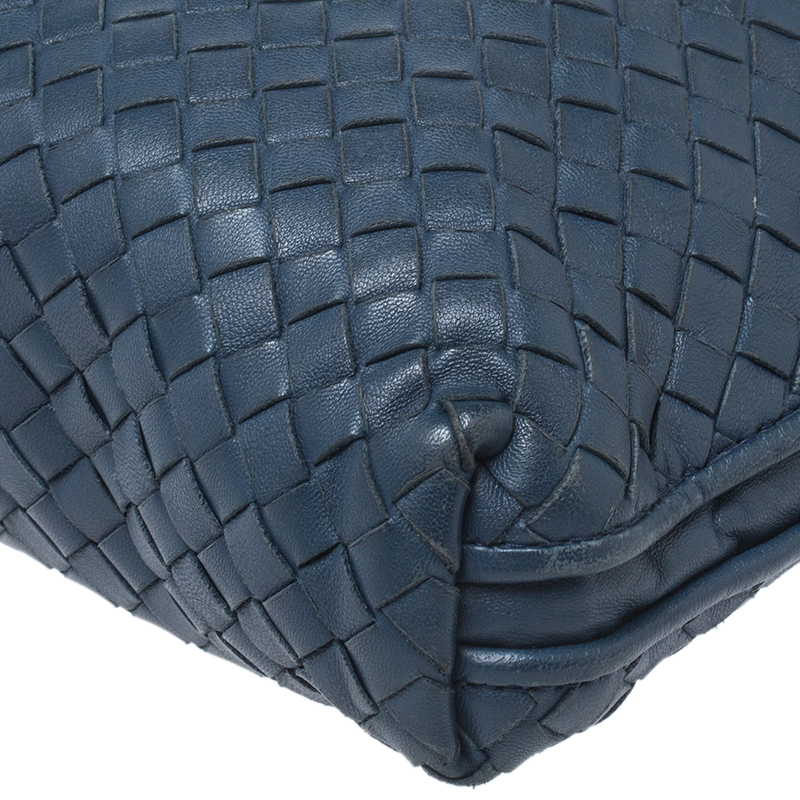 Bottega Veneta Indigo Intrecciato Leather Nodini Crossbody Bag Bottega  Veneta