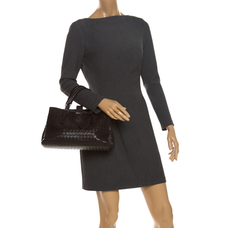 

Bottega Veneta Choco Brown Leather Small Roma Tote