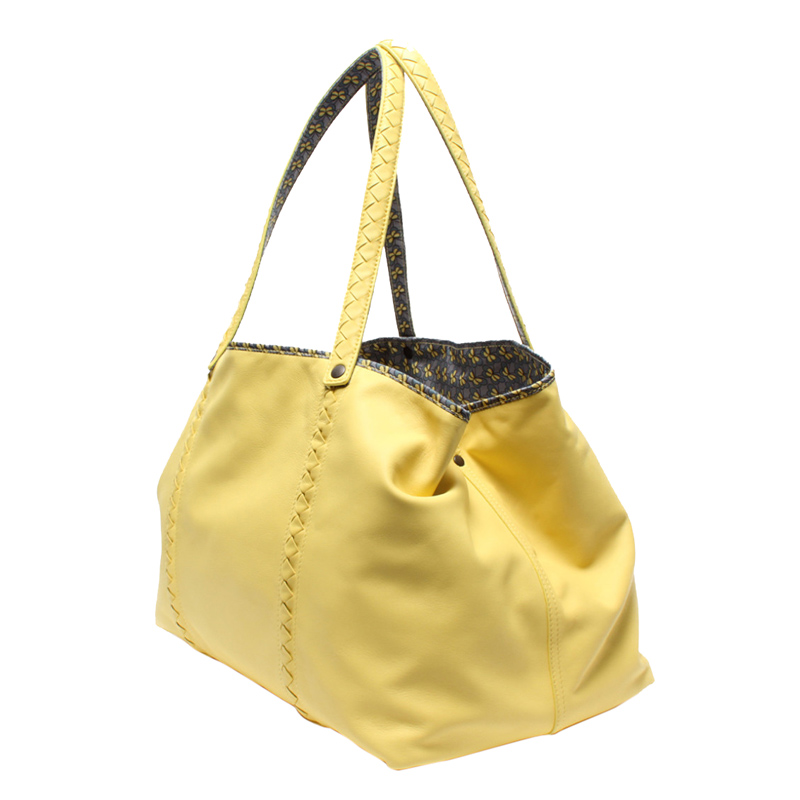 

Bottega Veneta Yellow Intrecciato Leather Tote Bag