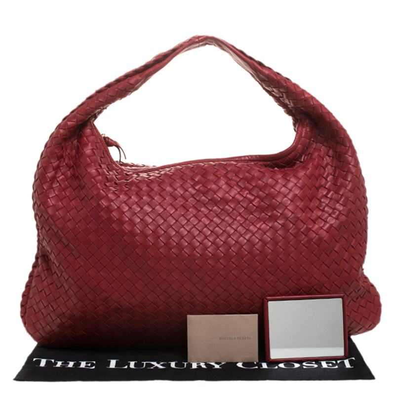 Bottega Veneta Medium Intrecciato Veneta Hobo - Red Hobos, Handbags -  BOT208819