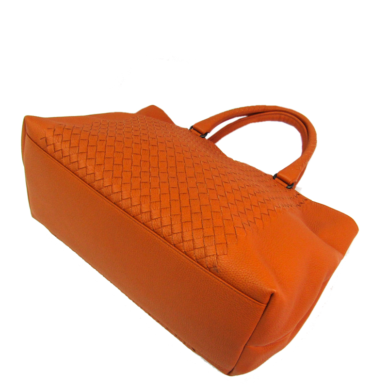 

Bottega Veneta Orange Intrecciato Nappa Leather Nero Tote