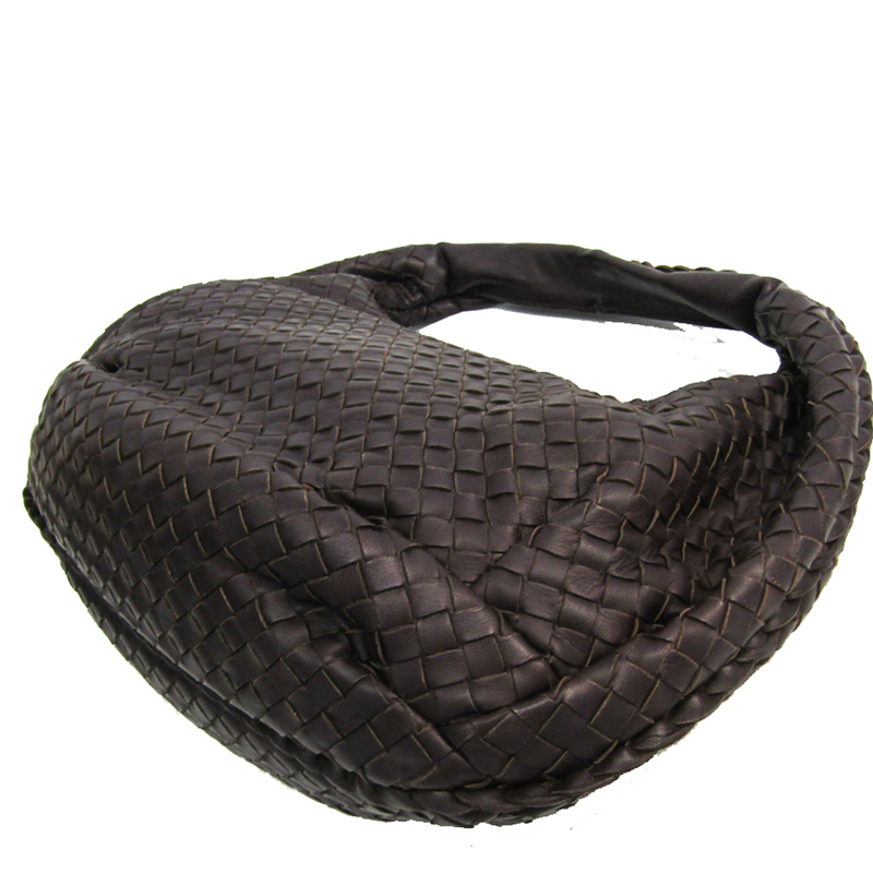 

Bottega Veneta Brown Intrecciato Leather Hobo Bag