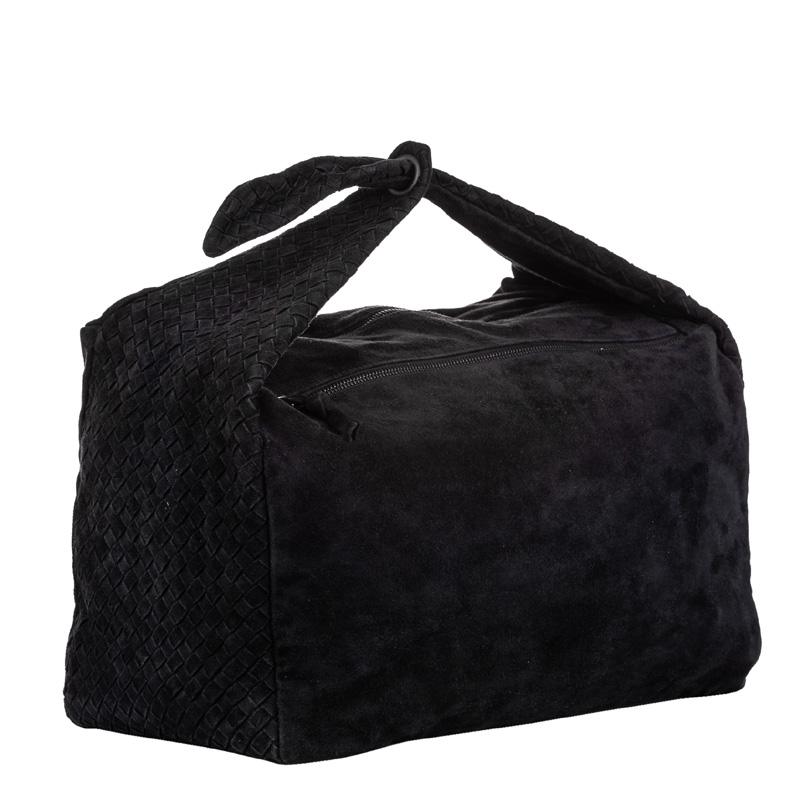 

Bottega Veneta Black Suede Shoulder Bag