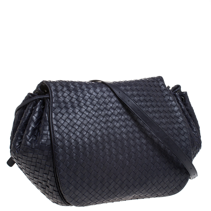 Bottega Veneta Intrecciato Leather Flap Shoulder Bag - Closet Upgrade