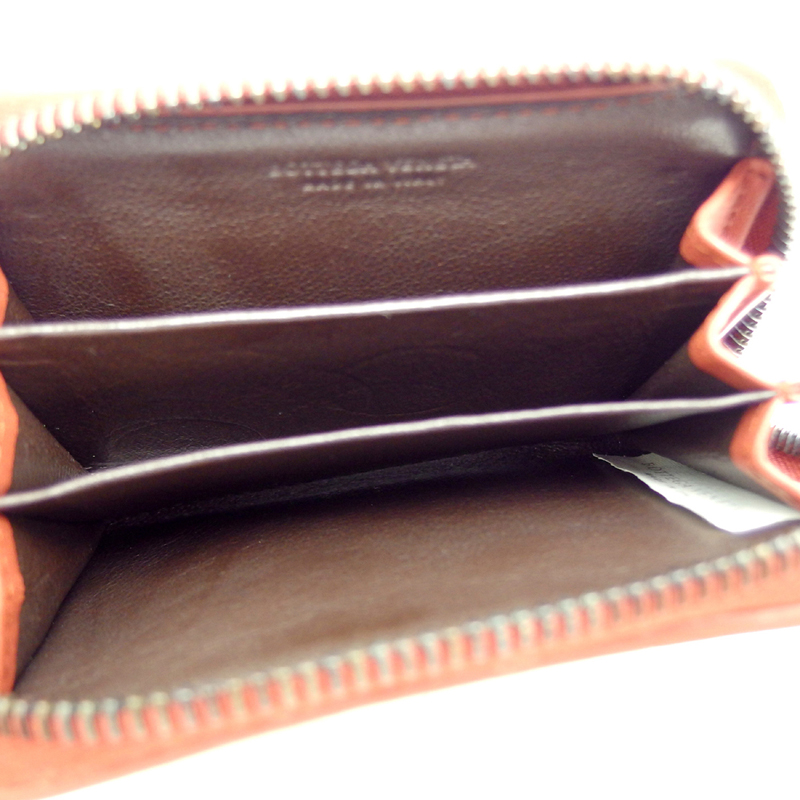 

Bottega Veneta Orange Intrecciato Leather Coin Case