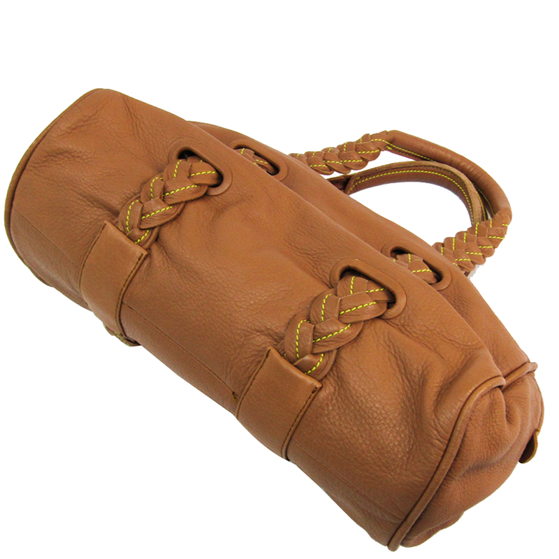 

Bottega Veneta Brown Leather Braided Handle Shoulder Bag