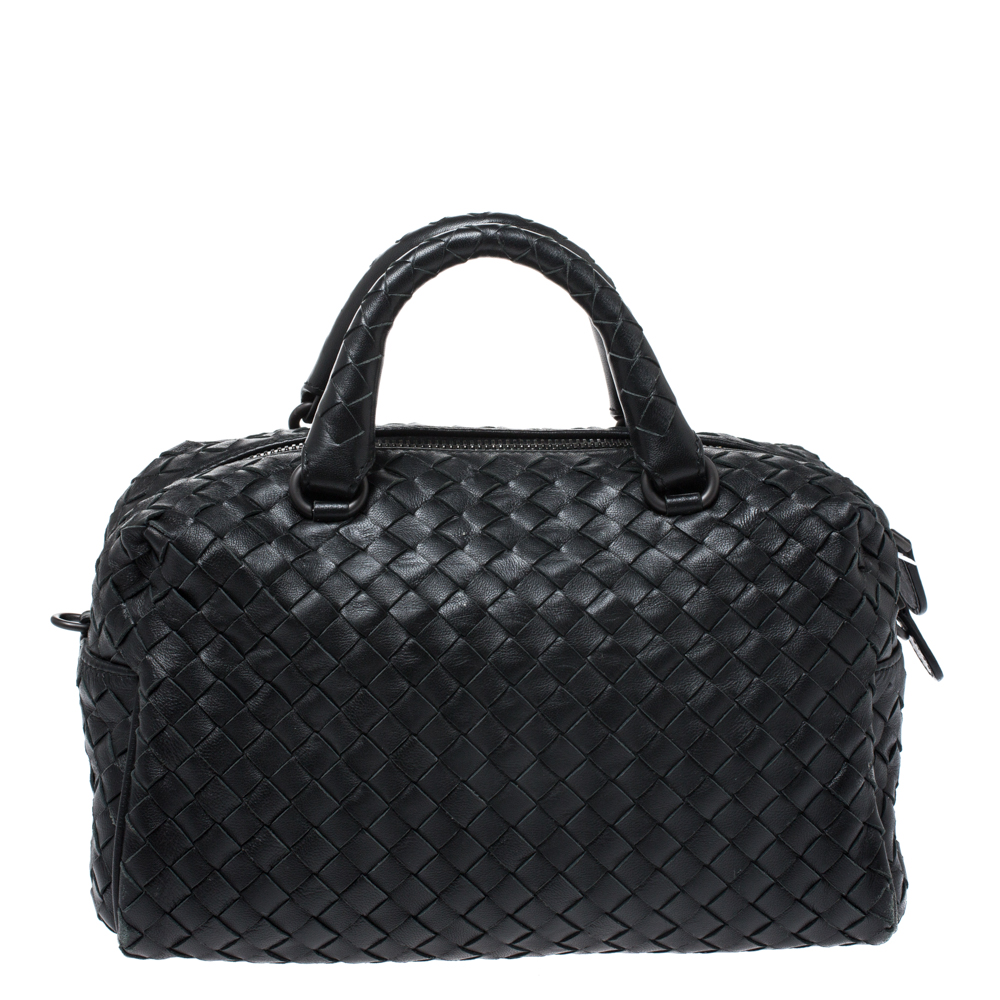 Click to view more detailed imagery on our partner's website Bottega Veneta Black Intrecciato Leather Crossbody Bag