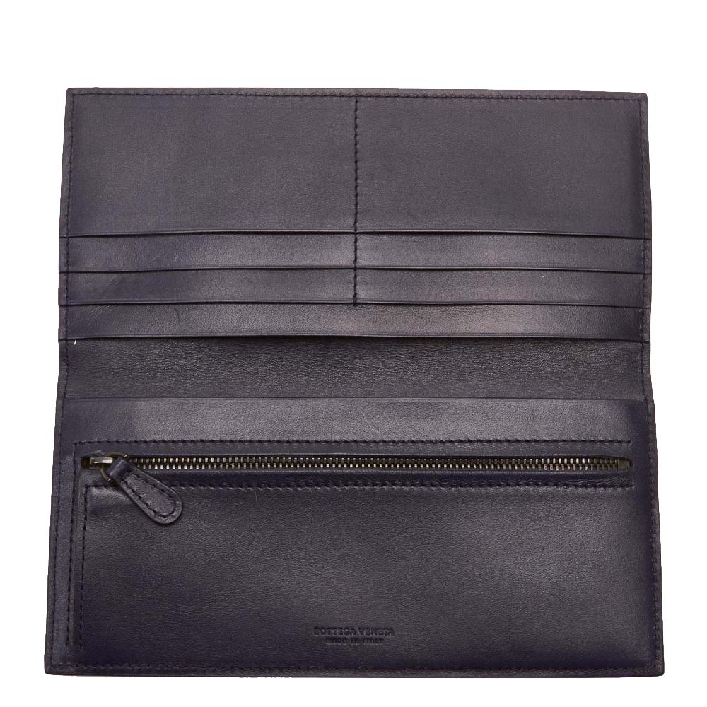 

Bottega Veneta Black Intrecciato Leather Long Wallet