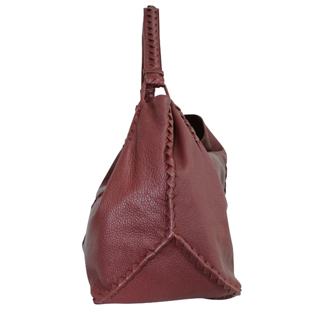 

Bottega Veneta Burgundy Leather Loop Hobo