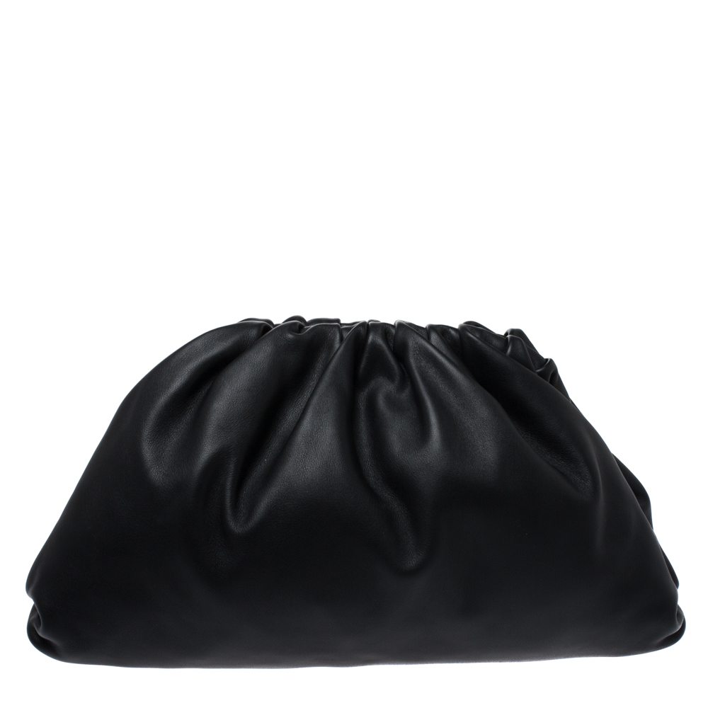 Bottega Veneta Black Leather The Pouch 
