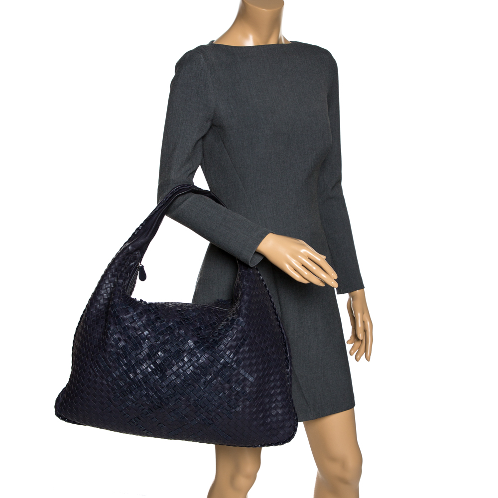 

Bottega Veneta Purple Intrecciato Nappa Leather  Veneta Hobo
