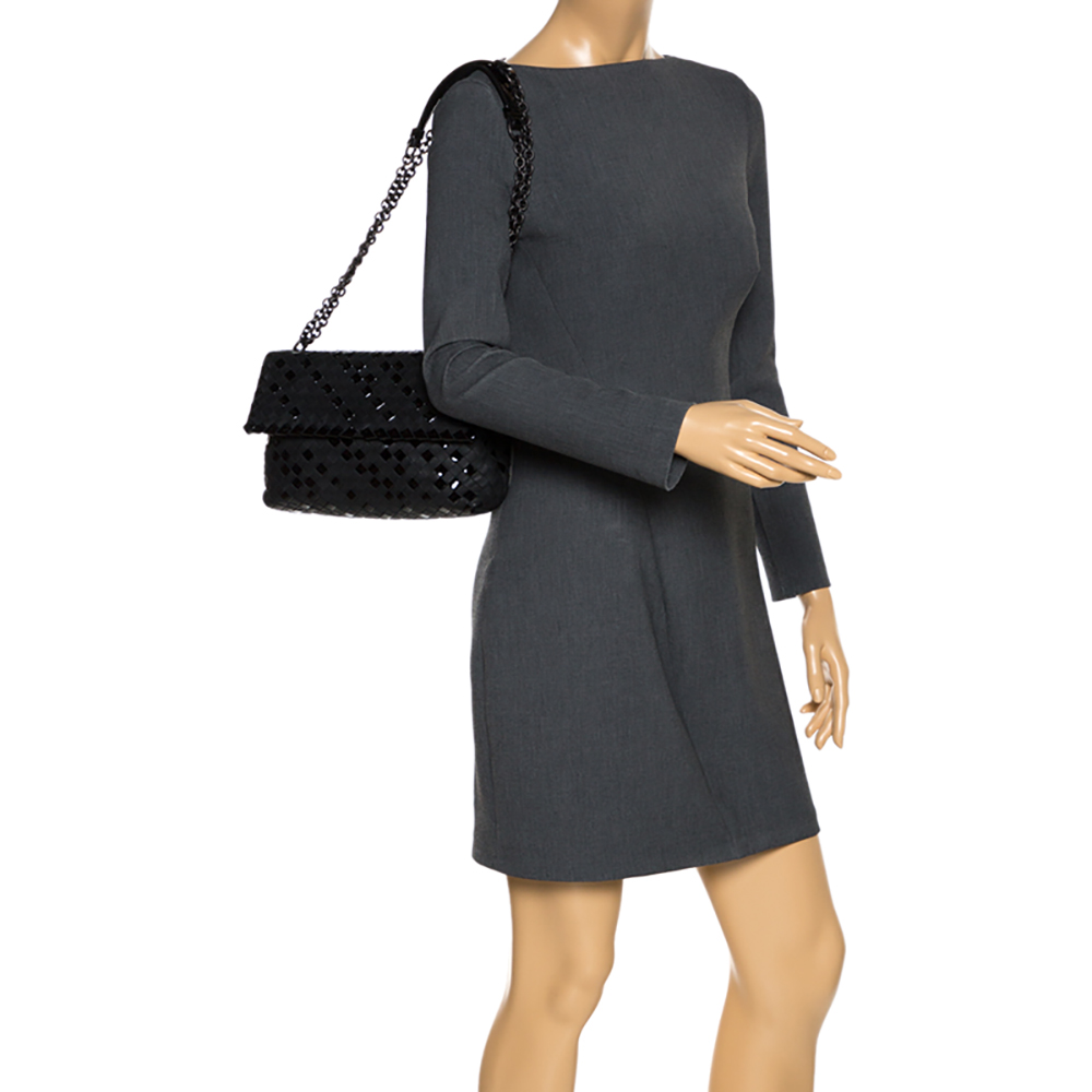 

Bottega Veneta Black Leather Olimpia Shoulder Bag