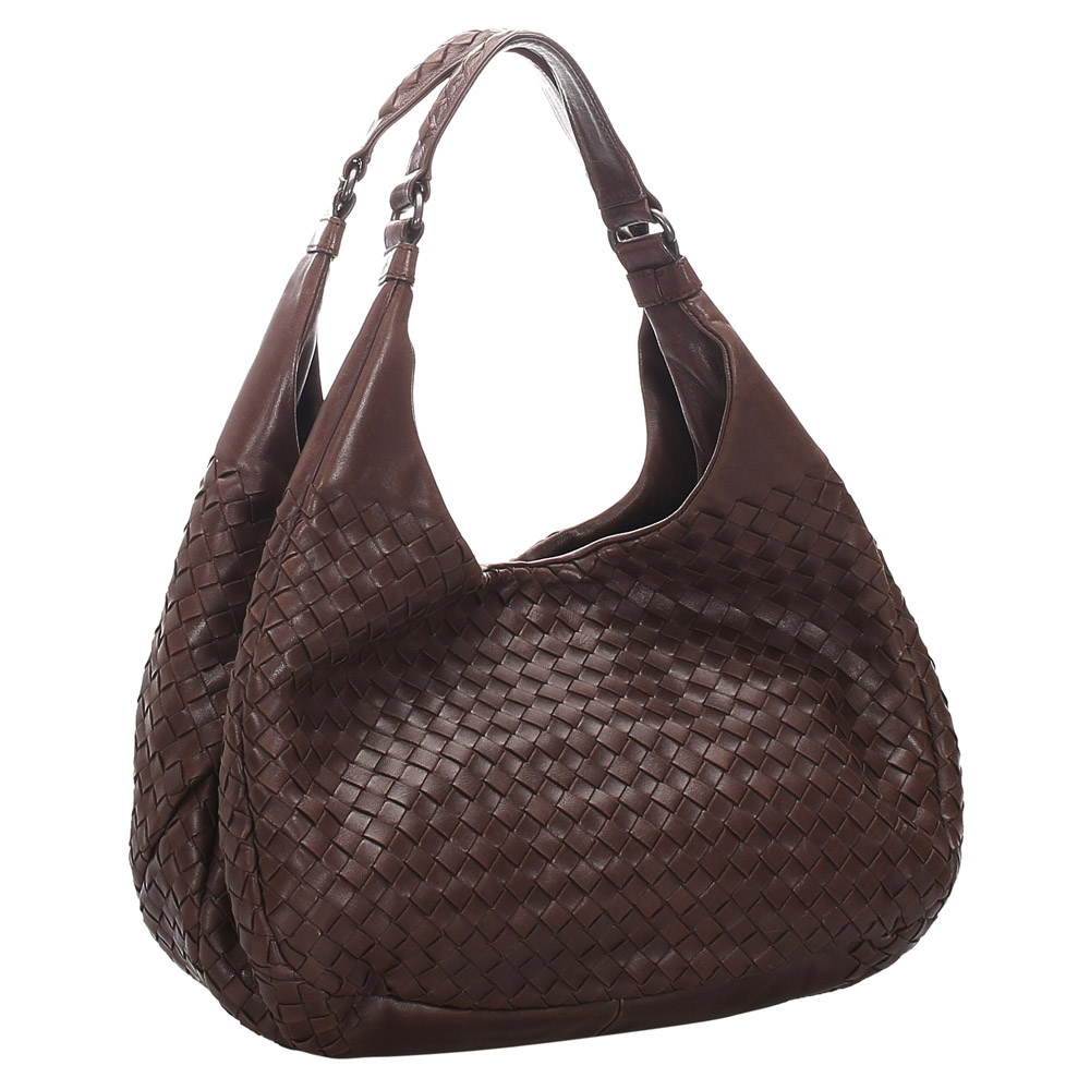 

Bottega Veneta Brown Intrecciato Leather Campana Hobo Bag