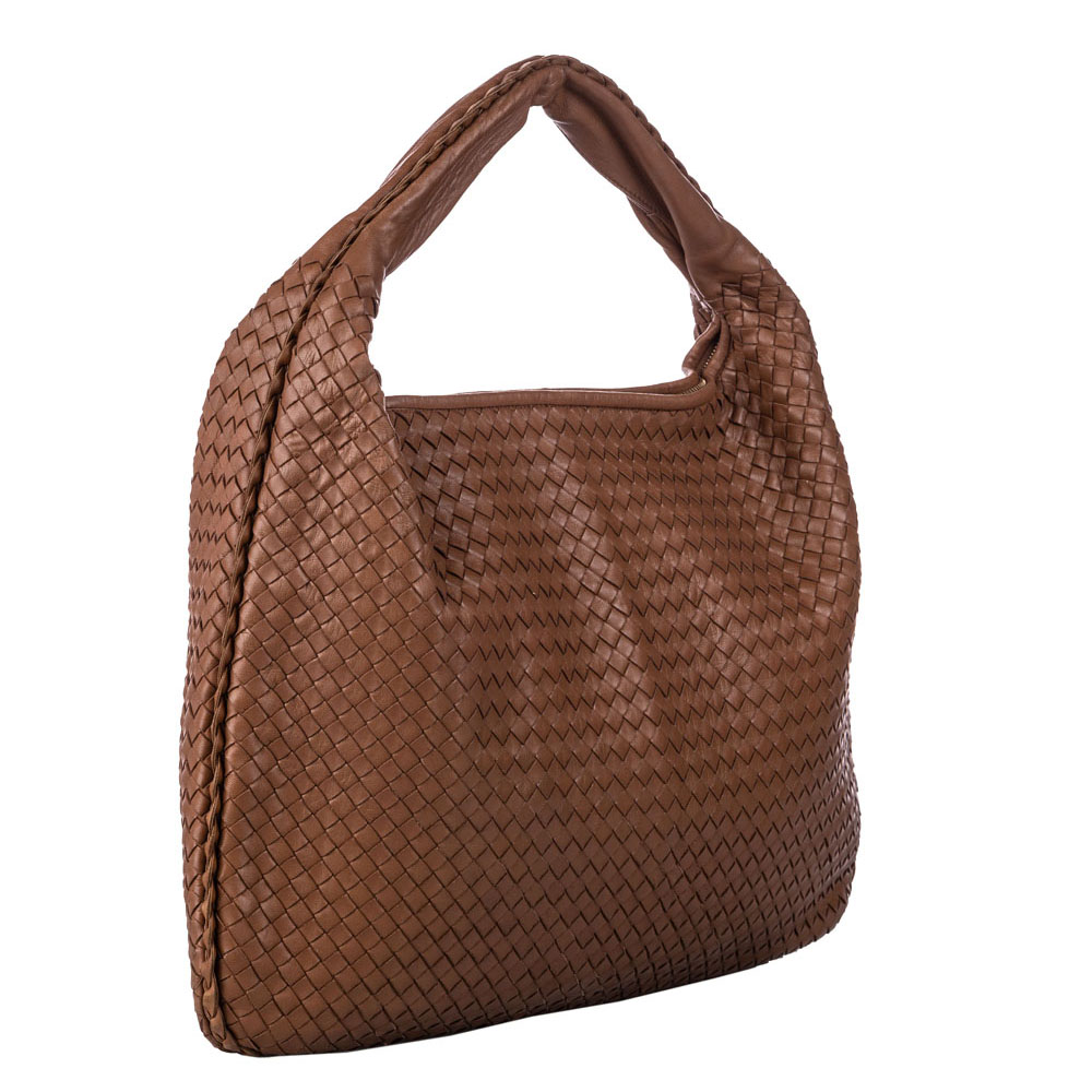 

Bottega Veneta Brown Intrecciato Leather Maxi Hobo Bag