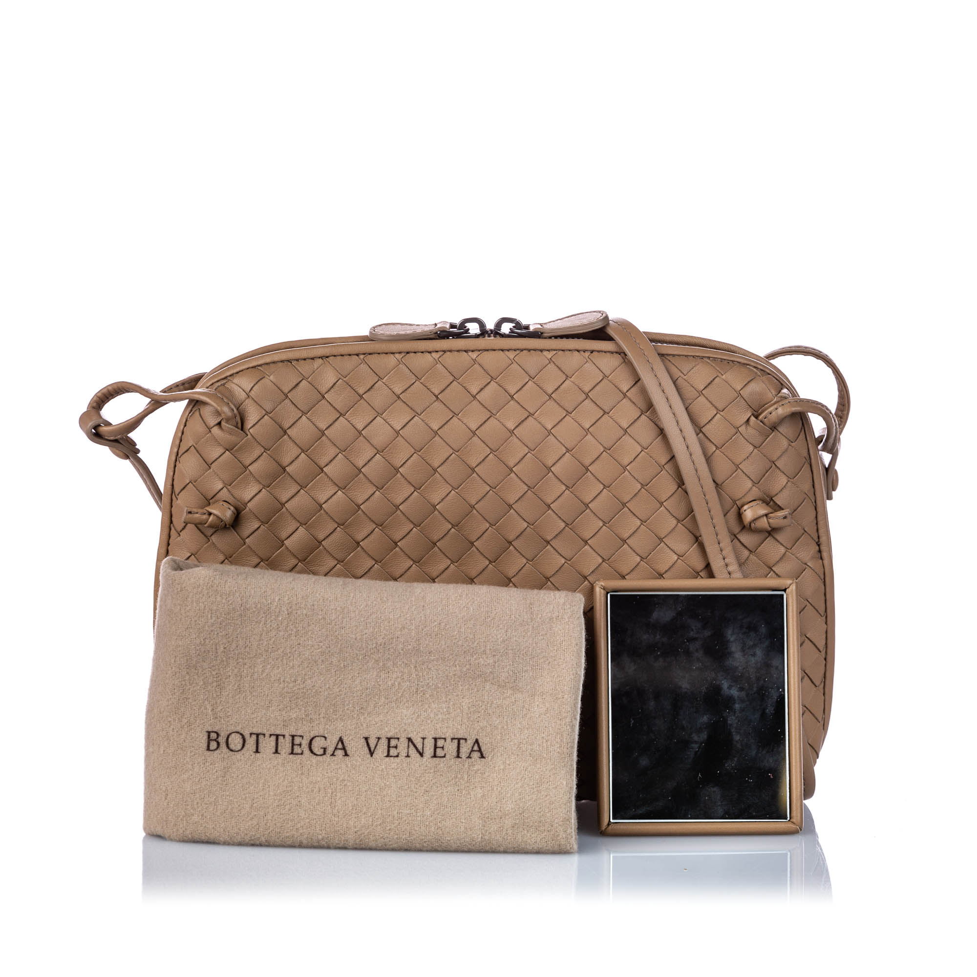Nodini leather crossbody bag Bottega Veneta Brown in Leather
