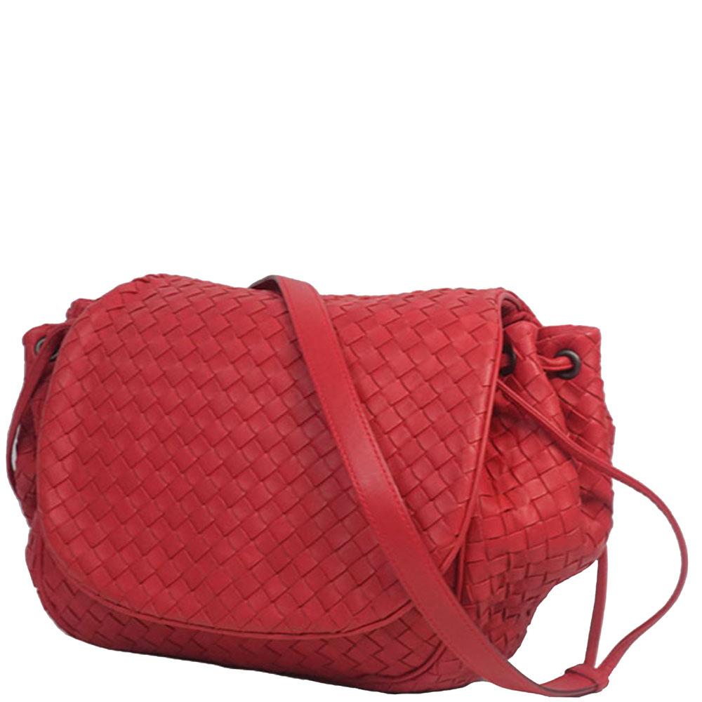 

Bottega Veneta Red Intrecciato Leather Crossbody Bag