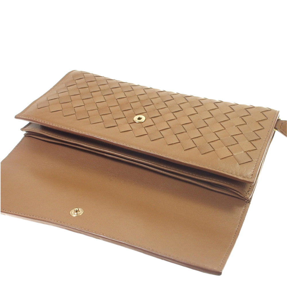 

Bottega Veneta Brown Intrecciato Leather Continental Wallet