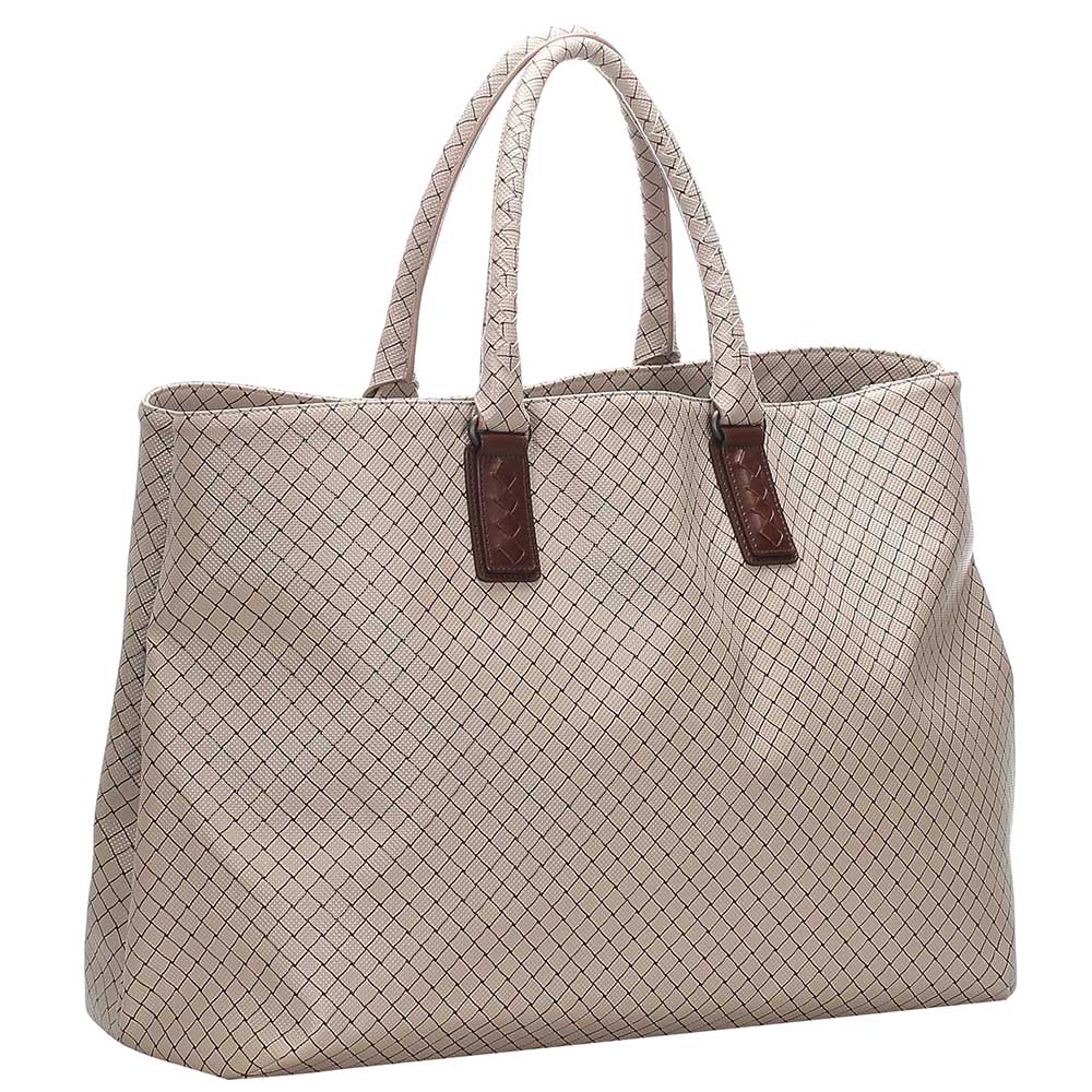 

Bottega Veneta Brown/Beige Canvas Marco Polo Tote Bag