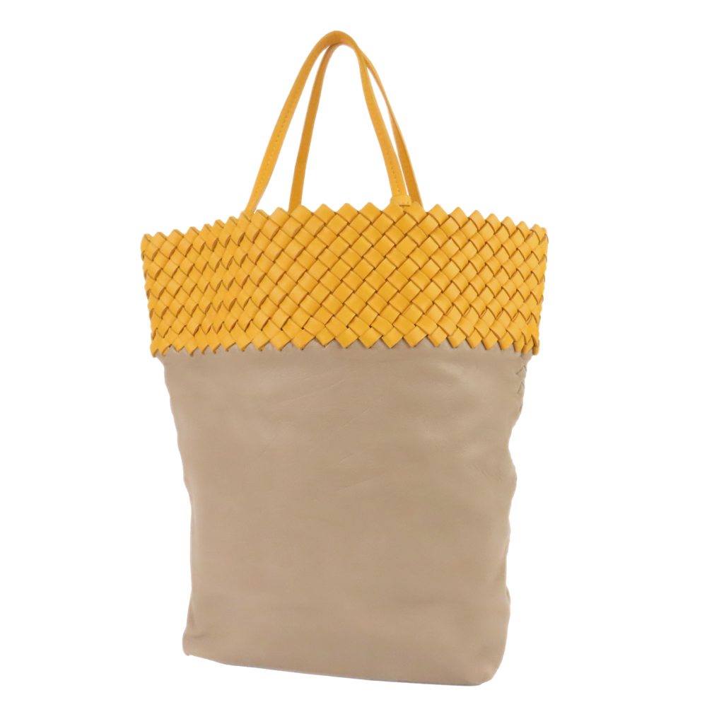 

Bottega Veneta Brown Intrecciato Leather Tote Bag, Beige