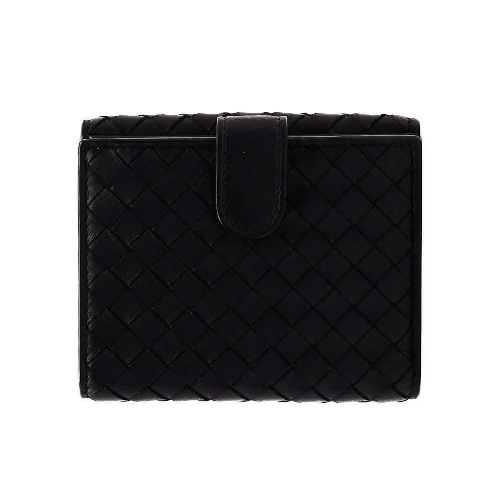 

Bottega Veneta Black Intrecciato Leather Bifold Wallet