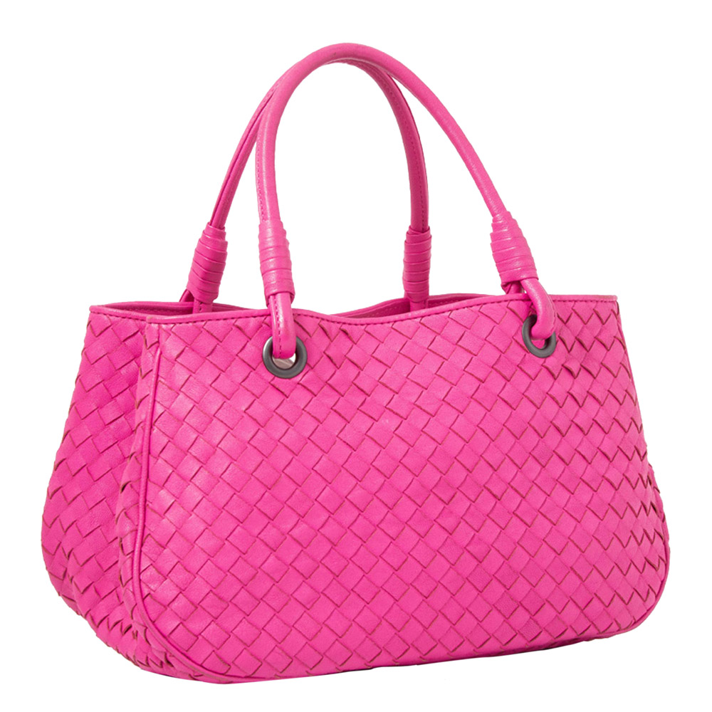 

Bottega Veneta Pink Intrecciato Leather Bag