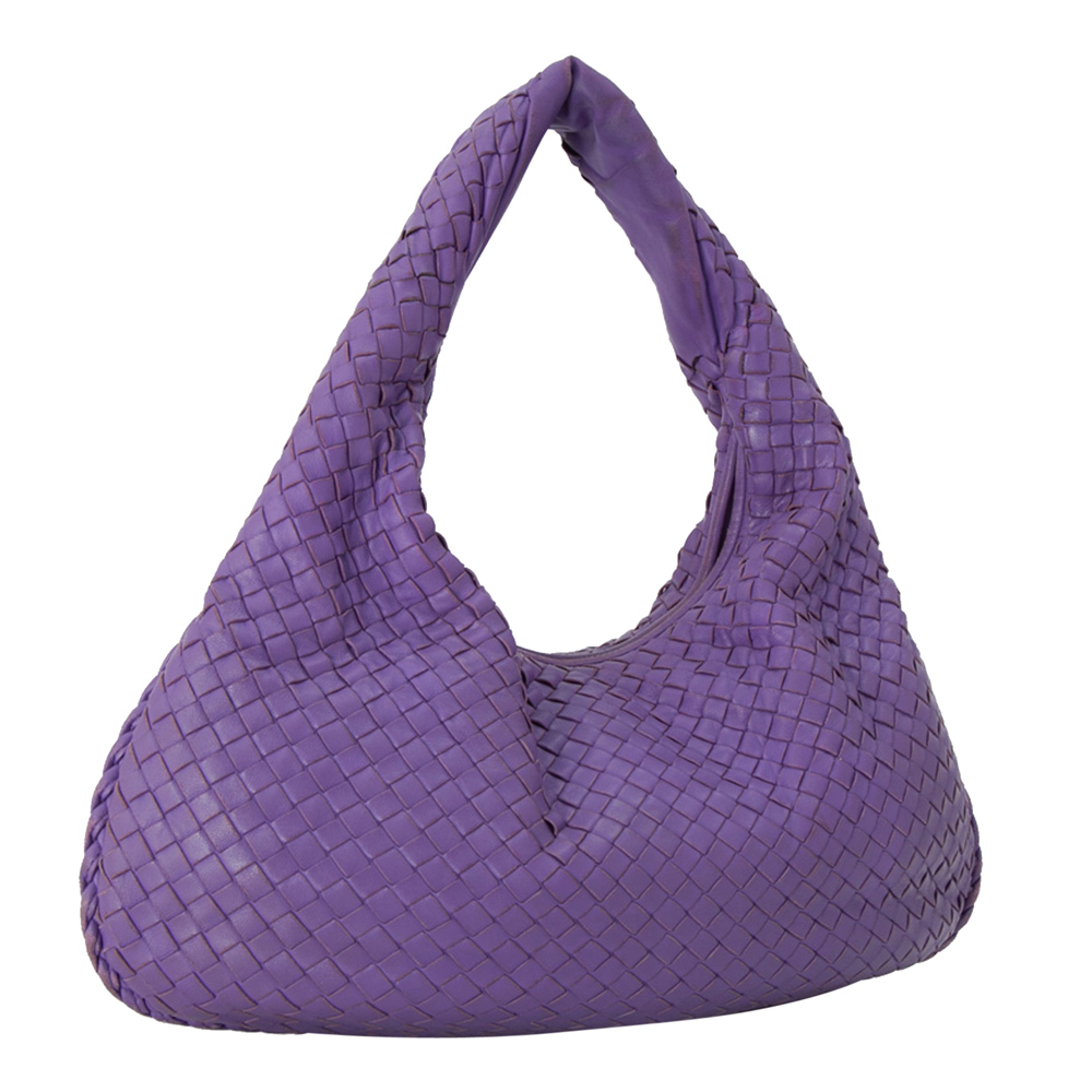 

Bottega Veneta Purple Intrecciato Leather Hobo Bag