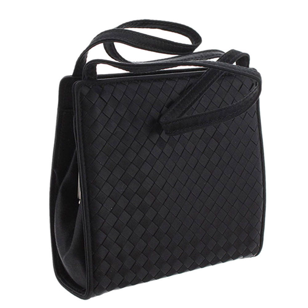 

Bottega Veneta Black Intrecciato Leather Shoulder Bag