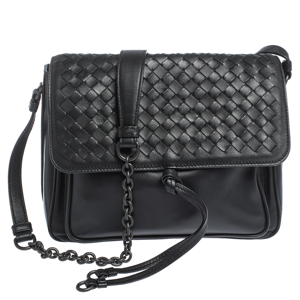 bottega veneta black shoulder bag