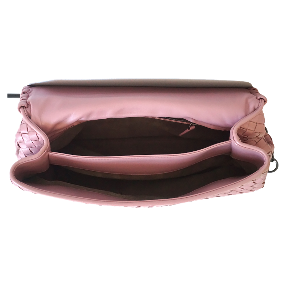 

Bottega Veneta Pink Intrecciato Leather Olimpia Shoulder Bag