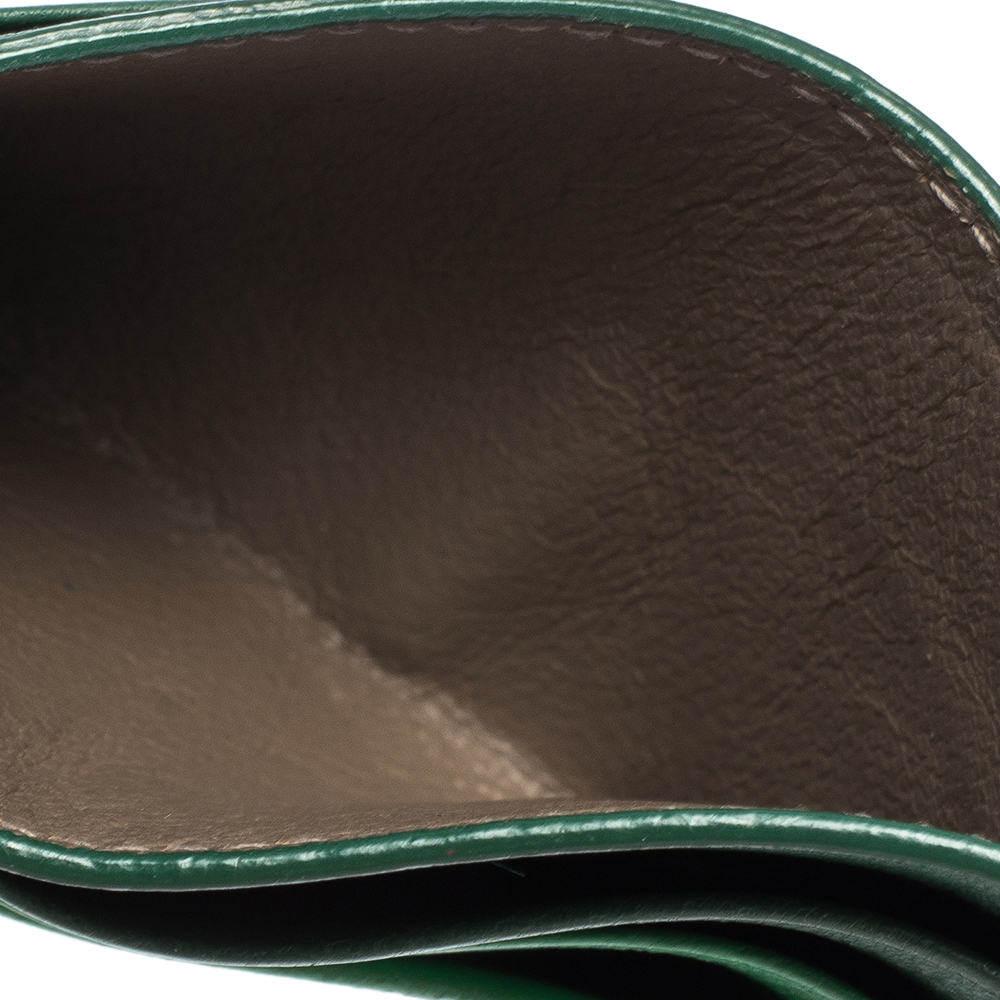 

Bottega Veneta Green Intrecciato Leather Card Holder