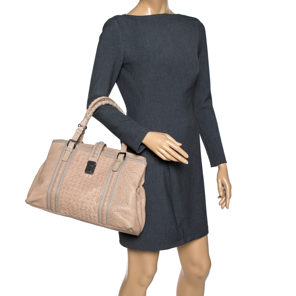 

Bottega Veneta Beige Leather Medium Roma Tote