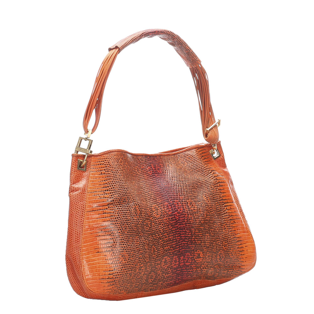 

Bottega Veneta Orange Python Leather Shoulder Bags