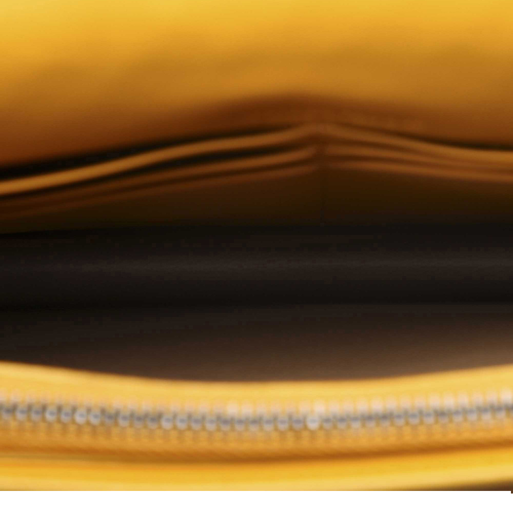 

Bottega Veneta Yellow Leather Wallet On Chain