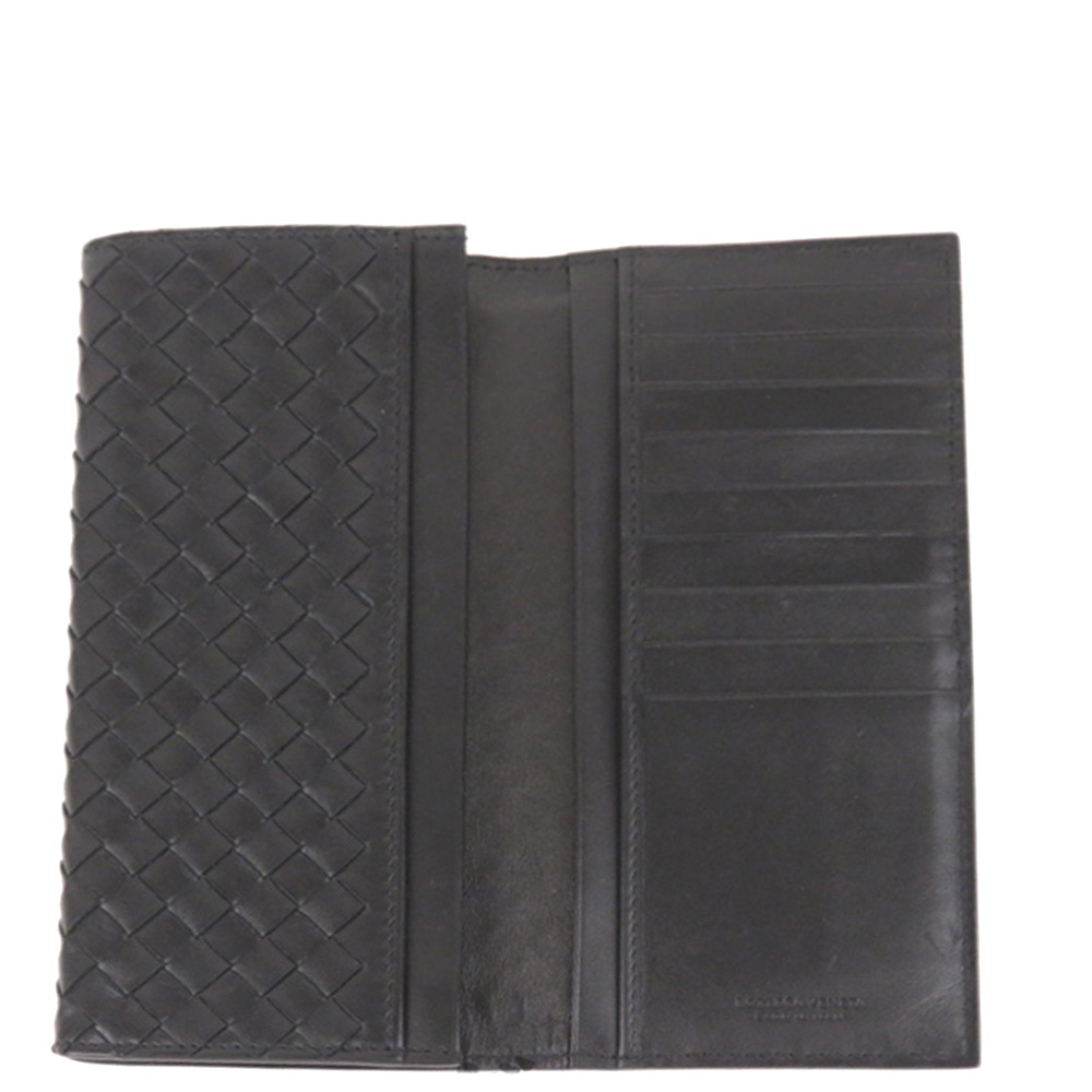

Bottega Veneta Black Leather Intrecciato Wallet