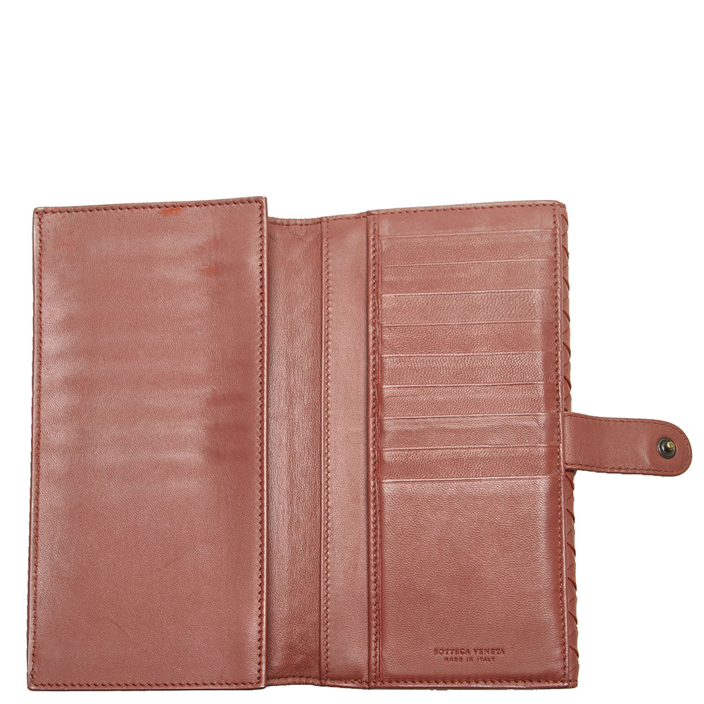 

Bottega Veneta Red Leather Intrecciato Wallet