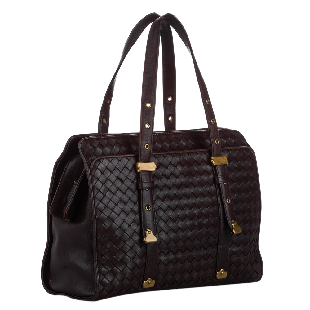 

Bottega Veneta Brown Intrecciato Leather Shoulder Bag