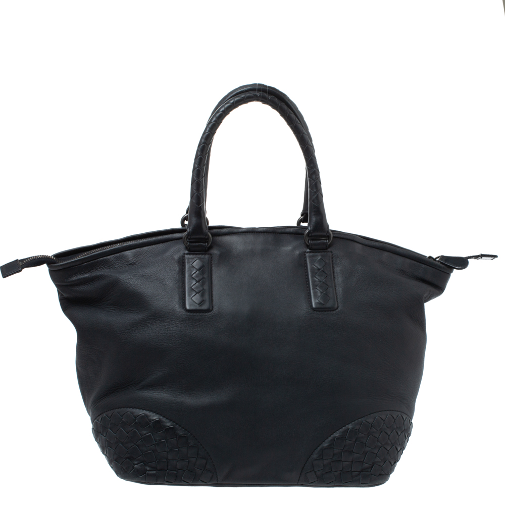 Click to view more detailed imagery on our partner's website Pre-owned Bottega Veneta Black Leather Satchel