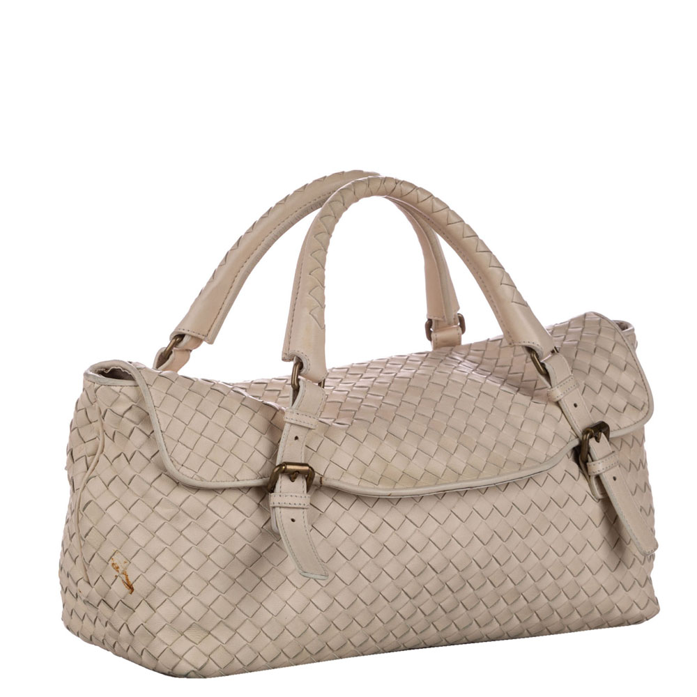 

Bottega Veneta Brown Leather Intrecciato Hobo Bag, Beige