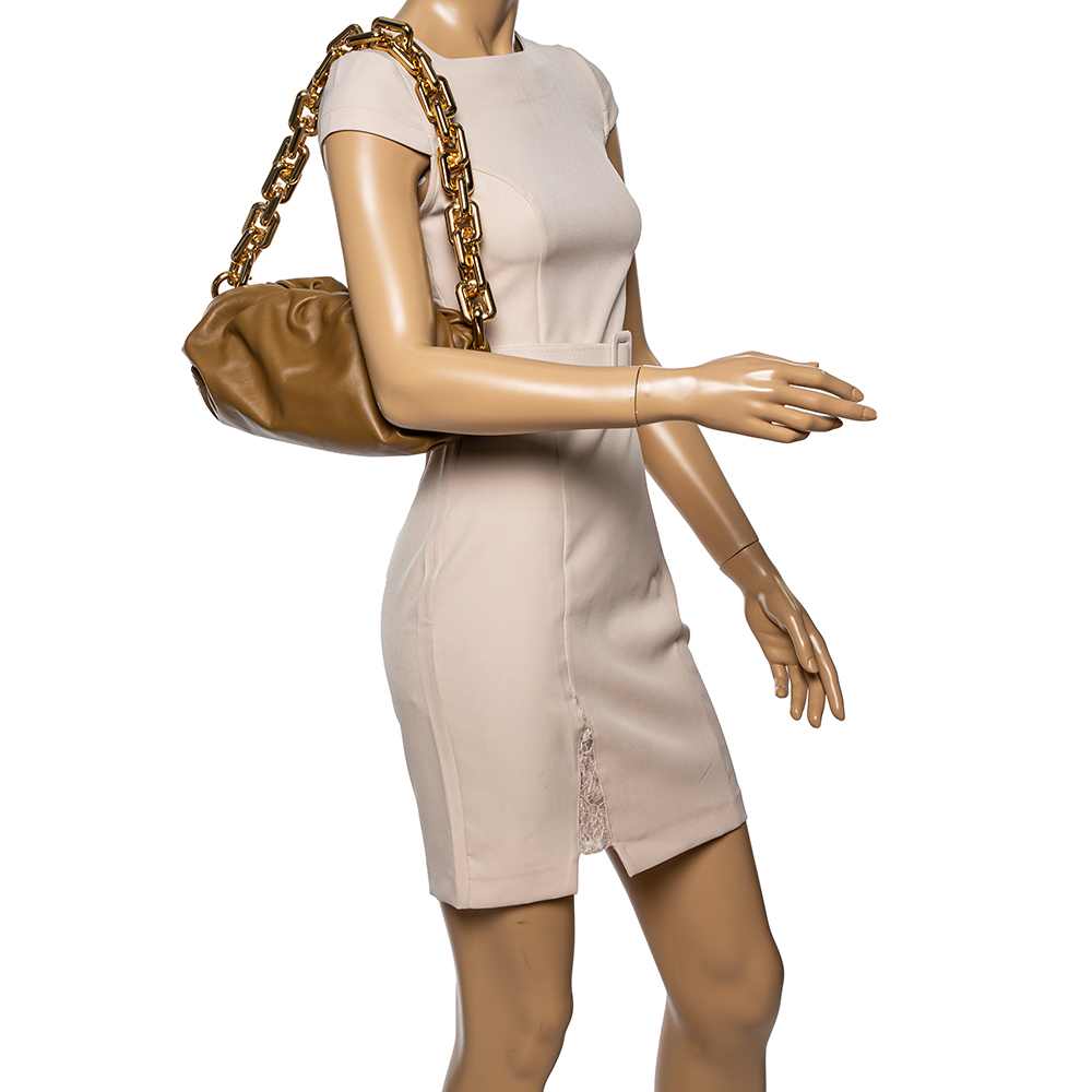 

Bottega Veneta Brown Leather The Chain Pouch Bag